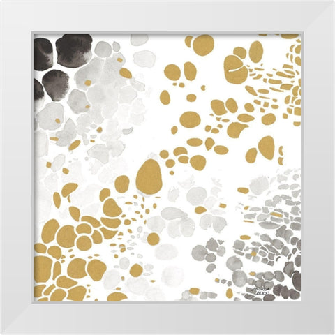 Speckled Trio I White Modern Wood Framed Art Print by Bijou, Andrea