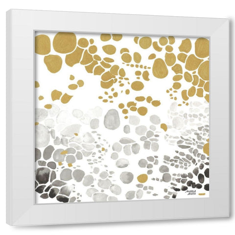 Speckled Trio II White Modern Wood Framed Art Print by Bijou, Andrea