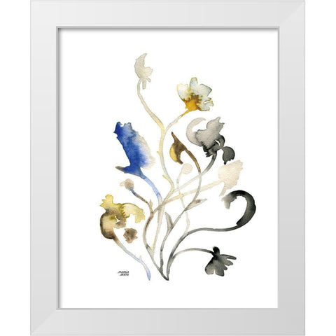 Watercolor Botanical II White Modern Wood Framed Art Print by Bijou, Andrea