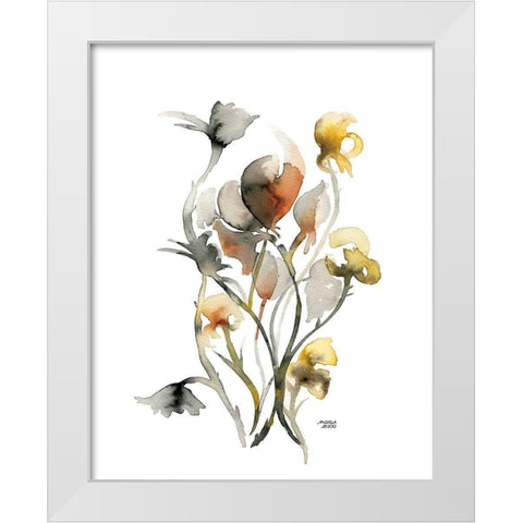 Watercolor Botanical III White Modern Wood Framed Art Print by Bijou, Andrea