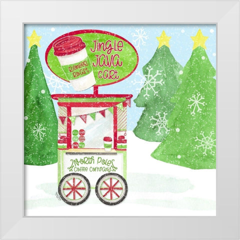 Food Cart Christmas II-Jingle Java White Modern Wood Framed Art Print by Reed, Tara