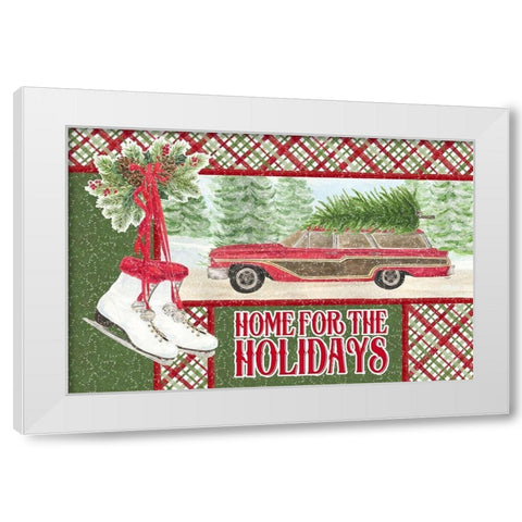 Sleigh Bells Ring-Home for the Holidays White Modern Wood Framed Art Print by Reed, Tara