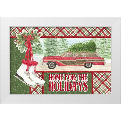 Sleigh Bells Ring-Home for the Holidays White Modern Wood Framed Art Print by Reed, Tara