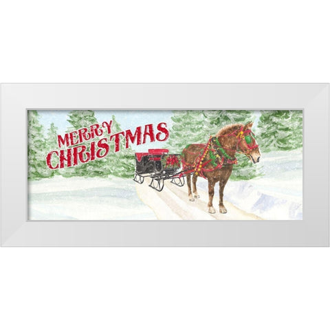 Sleigh Bells Ring-Sleigh Ride White Modern Wood Framed Art Print by Reed, Tara