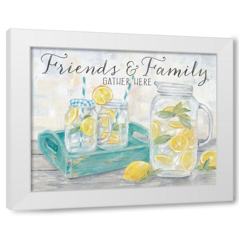 Friends and Family Country Lemons Landscape White Modern Wood Framed Art Print by Coulter, Cynthia