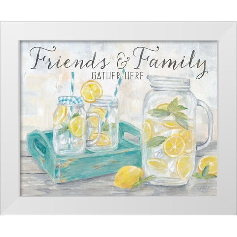 Friends and Family Country Lemons Landscape White Modern Wood Framed Art Print by Coulter, Cynthia