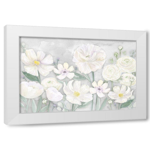 Peaceful Repose Gray Floral Landscape White Modern Wood Framed Art Print by Reed, Tara