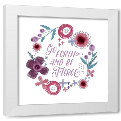 Fierce Girl I Fierce White Modern Wood Framed Art Print by Noonday Designs