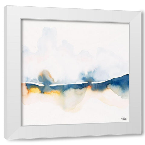 Rain on Fire White Modern Wood Framed Art Print by Bijou, Andrea