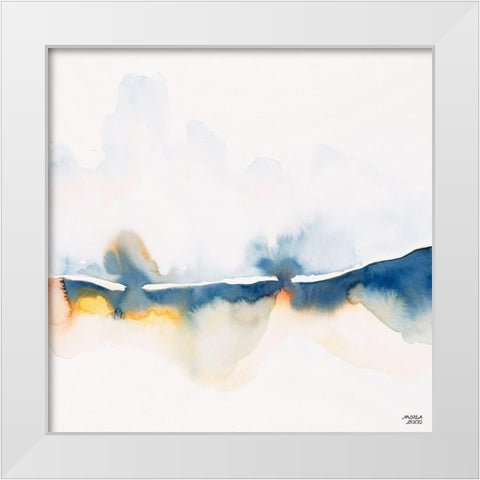 Rain on Fire White Modern Wood Framed Art Print by Bijou, Andrea