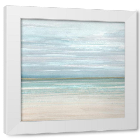 Blue Ocean  White Modern Wood Framed Art Print by Chapman, Marcy
