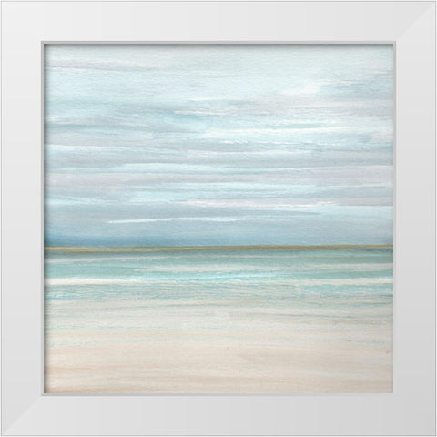 Blue Ocean  White Modern Wood Framed Art Print by Chapman, Marcy