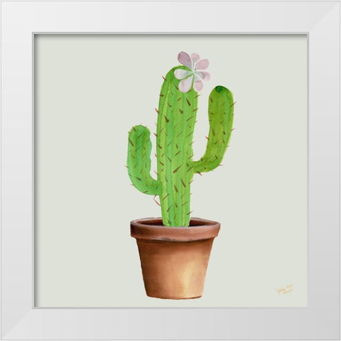 Succulent Symphony I clean White Modern Wood Framed Art Print by Cusson, Marie Elaine