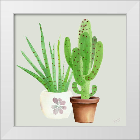 Succulent Symphony II clean White Modern Wood Framed Art Print by Cusson, Marie Elaine