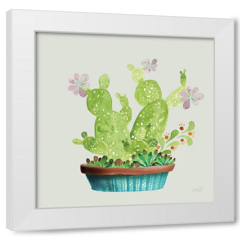 Succulent Symphony III clean White Modern Wood Framed Art Print by Cusson, Marie Elaine