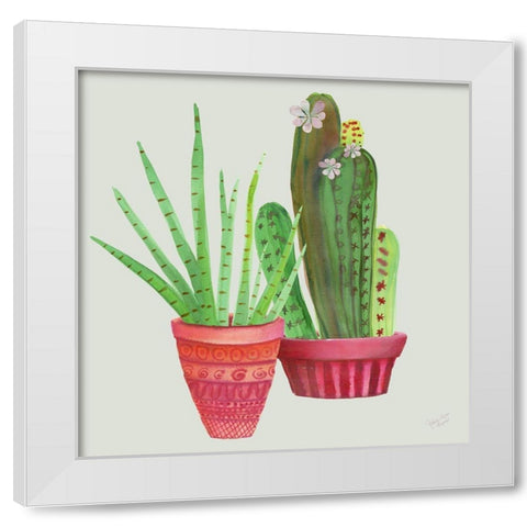Succulent Symphony IV clean White Modern Wood Framed Art Print by Cusson, Marie Elaine