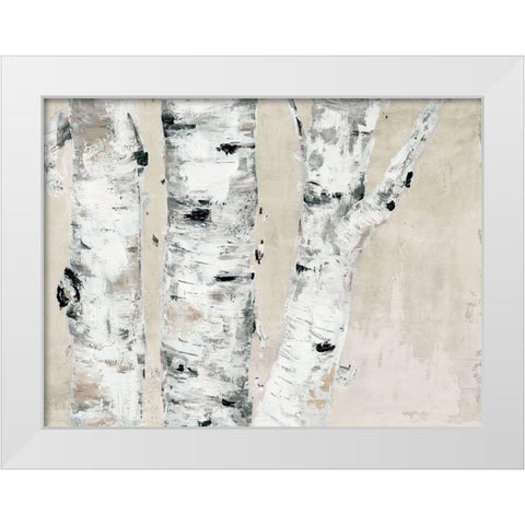 Birch Tree Close Up Neutral White Modern Wood Framed Art Print by Cusson, Marie Elaine