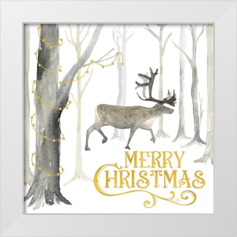 Christmas Forest II-Merry Christmas White Modern Wood Framed Art Print by Reed, Tara