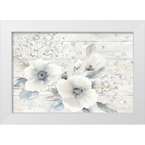 Vintage Bouquet on Wood landscape White Modern Wood Framed Art Print by Coulter, Cynthia
