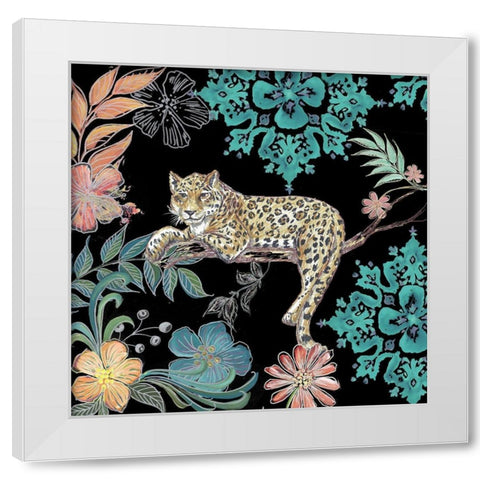 Jungle Exotica Leopard II White Modern Wood Framed Art Print by Tre Sorelle Studios