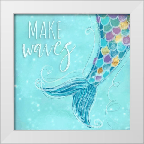Make Waves I White Modern Wood Framed Art Print by Hartworks