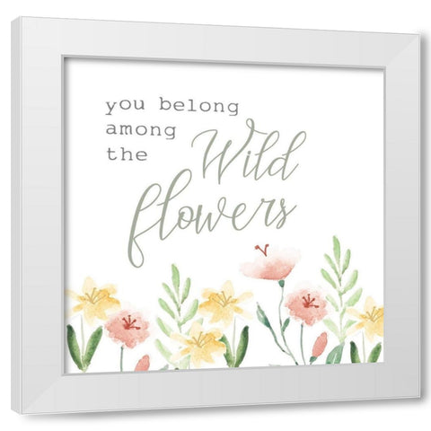 Full Bloom II White Modern Wood Framed Art Print by Hartworks