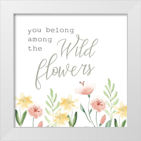 Full Bloom II White Modern Wood Framed Art Print by Hartworks