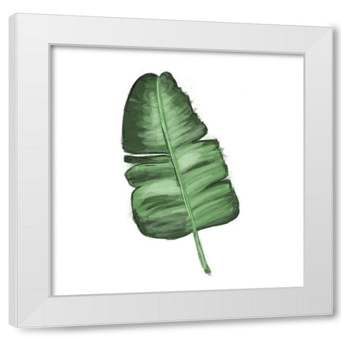 Leaves of the Tropics I White Modern Wood Framed Art Print by Hartworks
