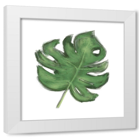 Leaves of the Tropics II White Modern Wood Framed Art Print by Hartworks