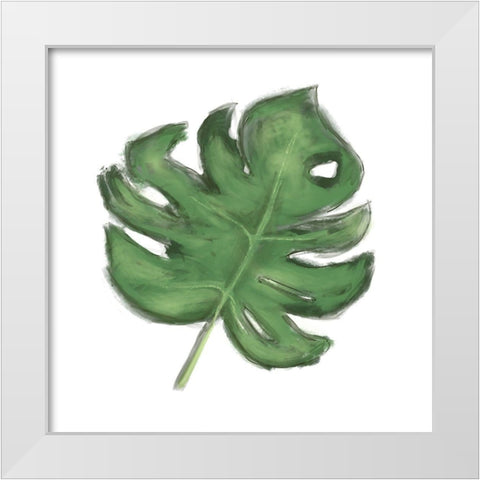 Leaves of the Tropics II White Modern Wood Framed Art Print by Hartworks
