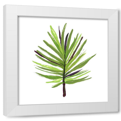 Leaves of the Tropics III White Modern Wood Framed Art Print by Hartworks