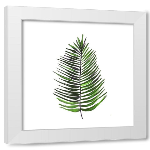 Leaves of the Tropics IV White Modern Wood Framed Art Print by Hartworks