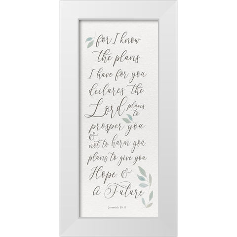 Inspired Panel I White Modern Wood Framed Art Print by Hartworks