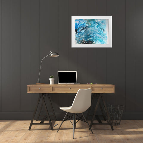 Galaxy abstract White Modern Wood Framed Art Print by Chapman, Marcy