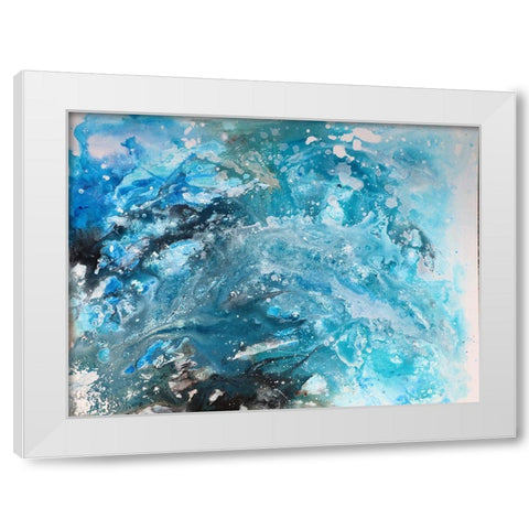 Galaxy abstract White Modern Wood Framed Art Print by Chapman, Marcy