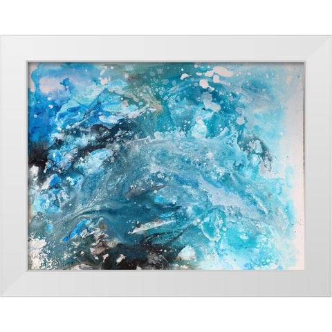 Galaxy abstract White Modern Wood Framed Art Print by Chapman, Marcy