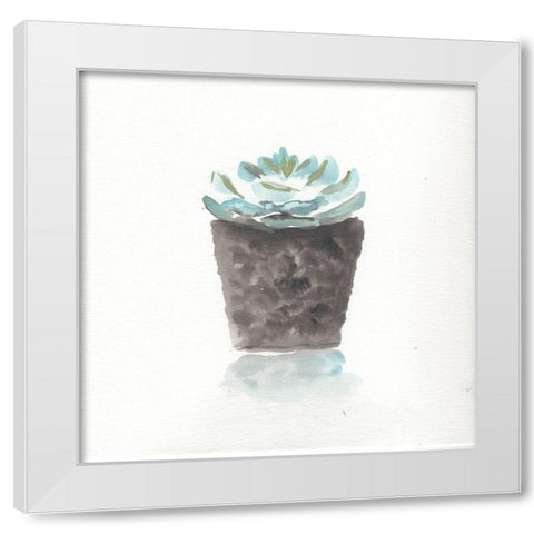 Watercolor Cactus Still Life I White Modern Wood Framed Art Print by Chapman, Marcy
