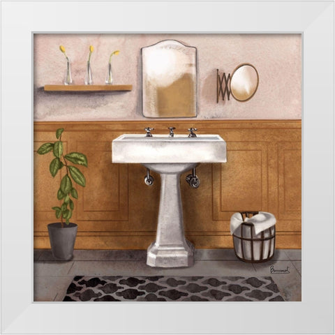 Serene Bath II White Modern Wood Framed Art Print by Bannarot