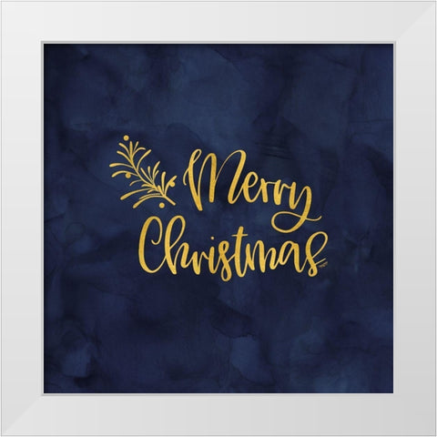 All that Glitters for Christmas IV-Merry Christmas White Modern Wood Framed Art Print by Reed, Tara