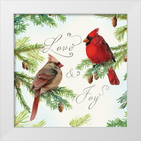 Christmas Blessings III White Modern Wood Framed Art Print by Cusson, Marie Elaine