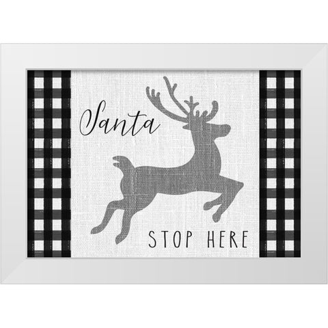 Winter Wonder landscape I White Modern Wood Framed Art Print by Hartworks