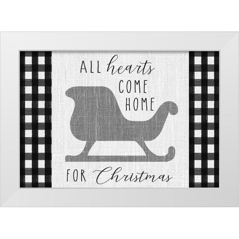 Winter Wonder landscape III White Modern Wood Framed Art Print by Hartworks