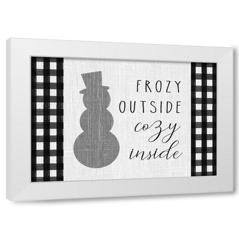 Winter Wonder landscape IV White Modern Wood Framed Art Print by Hartworks