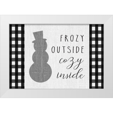 Winter Wonder landscape IV White Modern Wood Framed Art Print by Hartworks