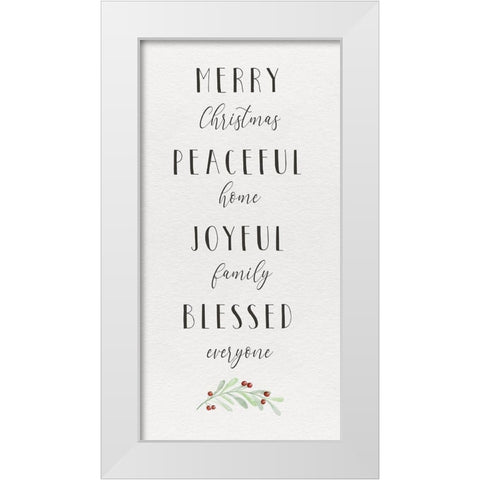 Cozy Christmas Panel I White Modern Wood Framed Art Print by Hartworks