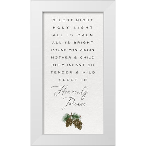 Cozy Christmas Panel III White Modern Wood Framed Art Print by Hartworks