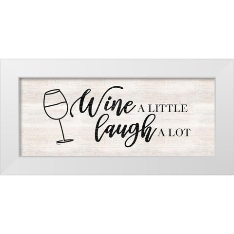 Wine Humor panel II-Wine a Little White Modern Wood Framed Art Print by Reed, Tara