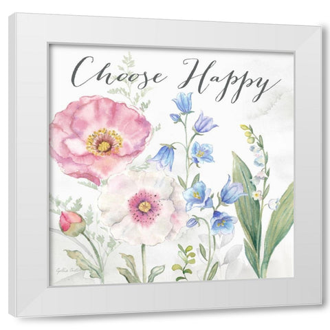 Country Botanical sentiment I White Modern Wood Framed Art Print by Coulter, Cynthia