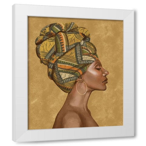 Beautiful Woman I White Modern Wood Framed Art Print by Bannarot