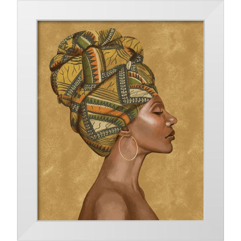Beautiful Woman I White Modern Wood Framed Art Print by Bannarot